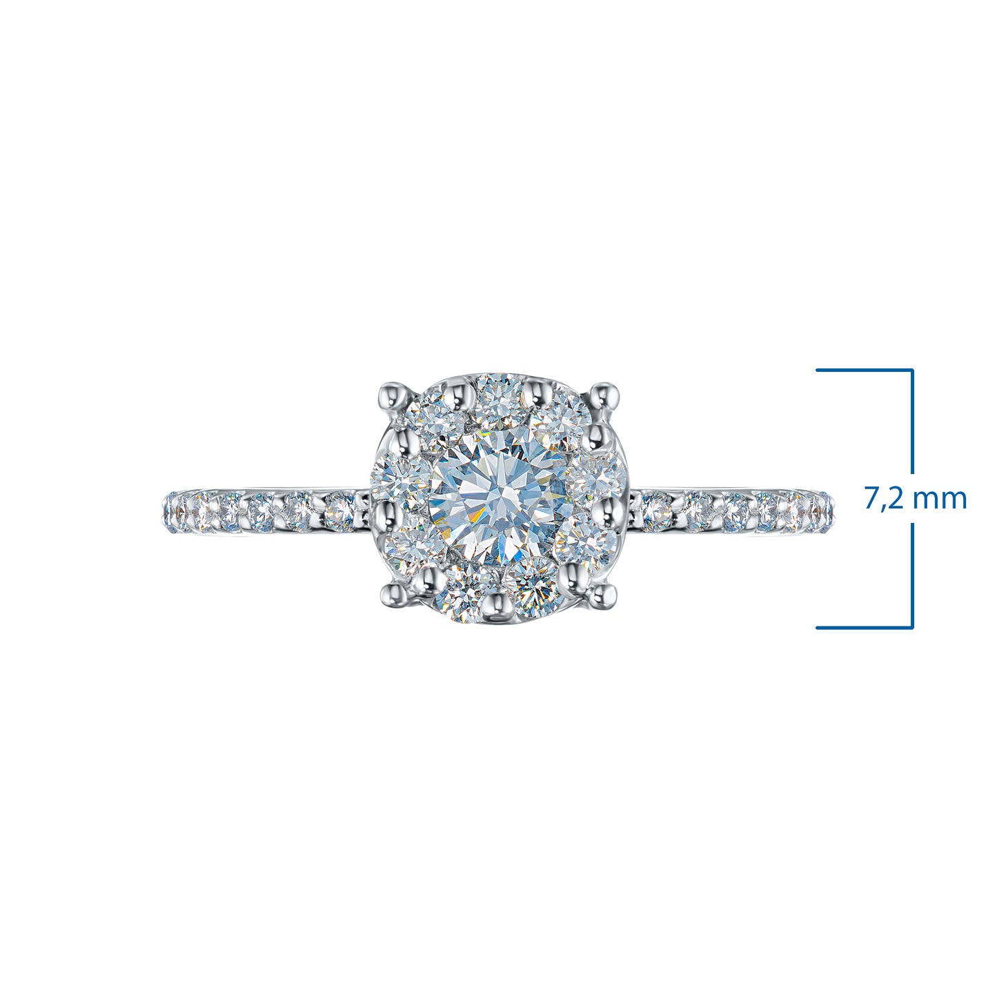 Sterling Silver Ring with Lab-Created Diamonds 0.670 CT.TW