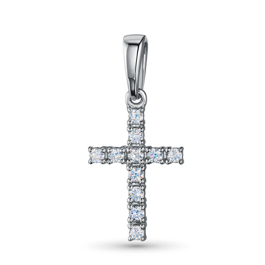 Sterling Silver Pendant with Lab-Created Diamonds 0.090 CT.TW