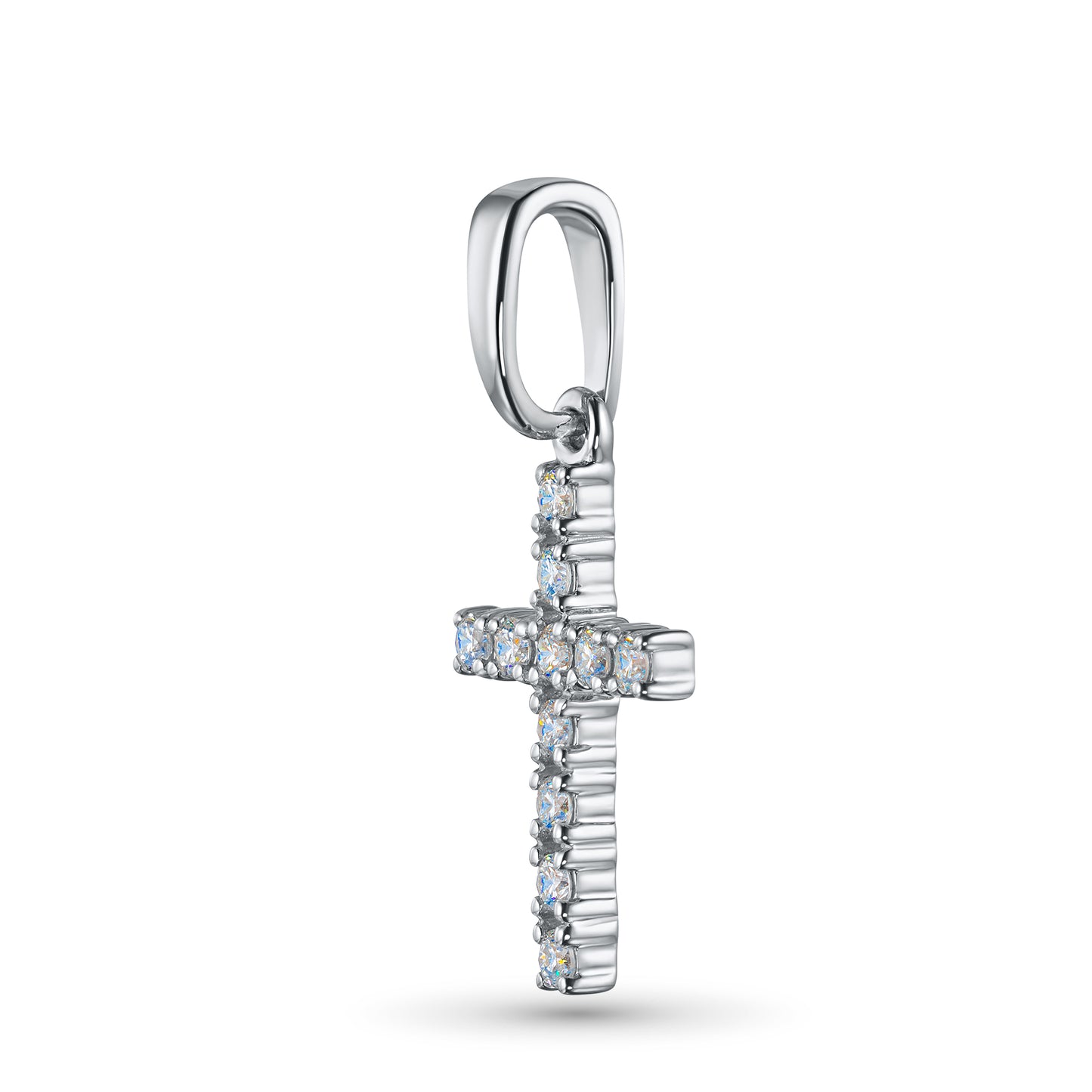 Sterling Silver Pendant with Lab-Created Diamonds 0.090 CT.TW