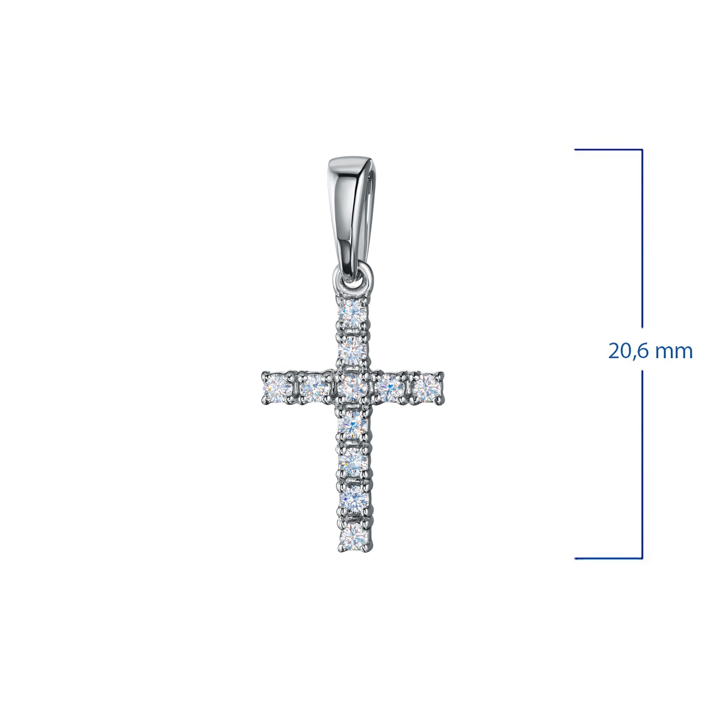 Sterling Silver Pendant with Lab-Created Diamonds 0.090 CT.TW