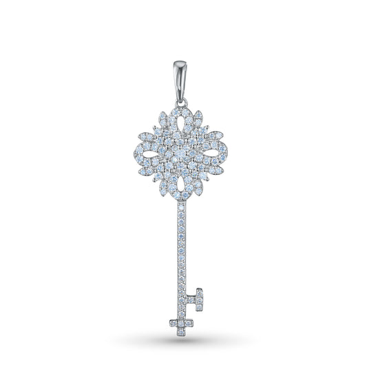 Sterling Silver Pendant with Lab-Created Diamonds 0.630 CT.TW