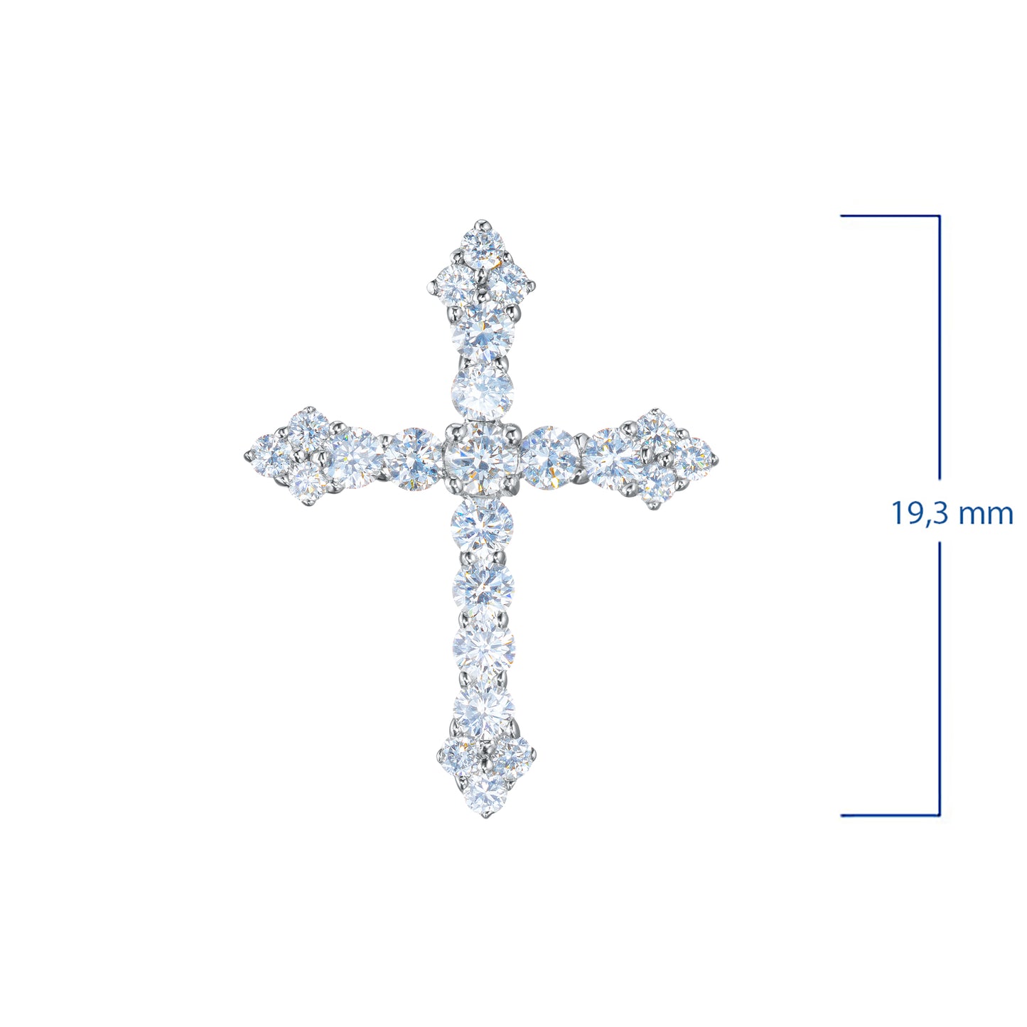 Sterling Silver Pendant with Lab-Created Diamonds 0.330 CT.TW