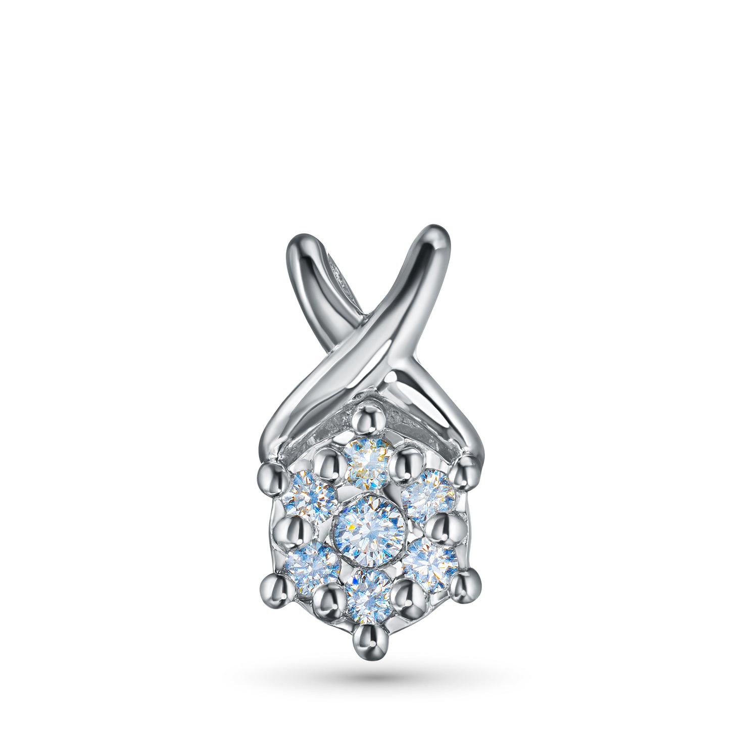 Sterling Silver Pendant with Lab-Created Diamonds 0.100 CT.TW