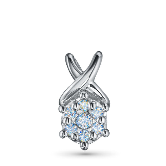 Sterling Silver Pendant with Lab-Created Diamonds 0.100 CT.TW