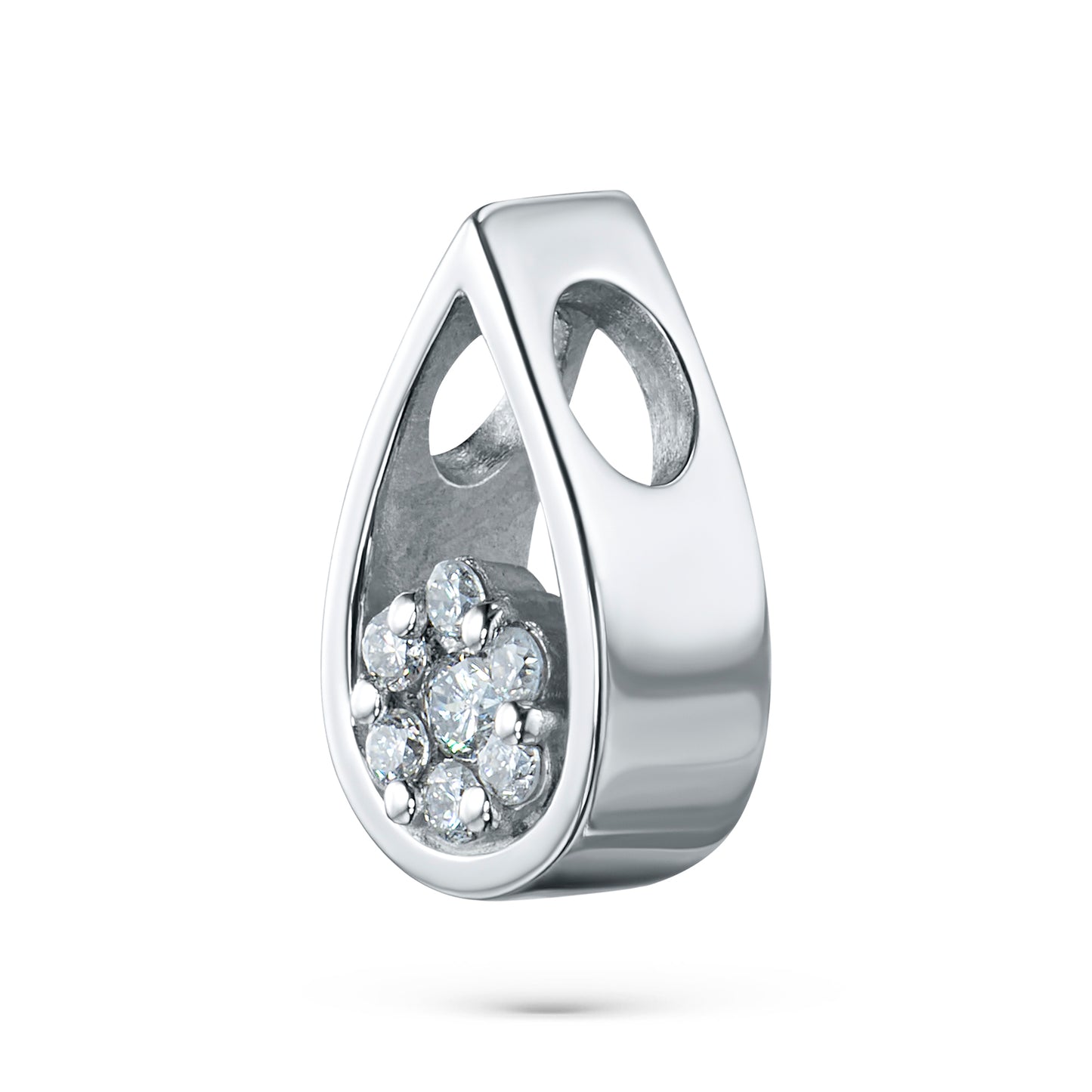 Sterling Silver Pendant with Lab-Created Diamonds 0.070 CT.TW