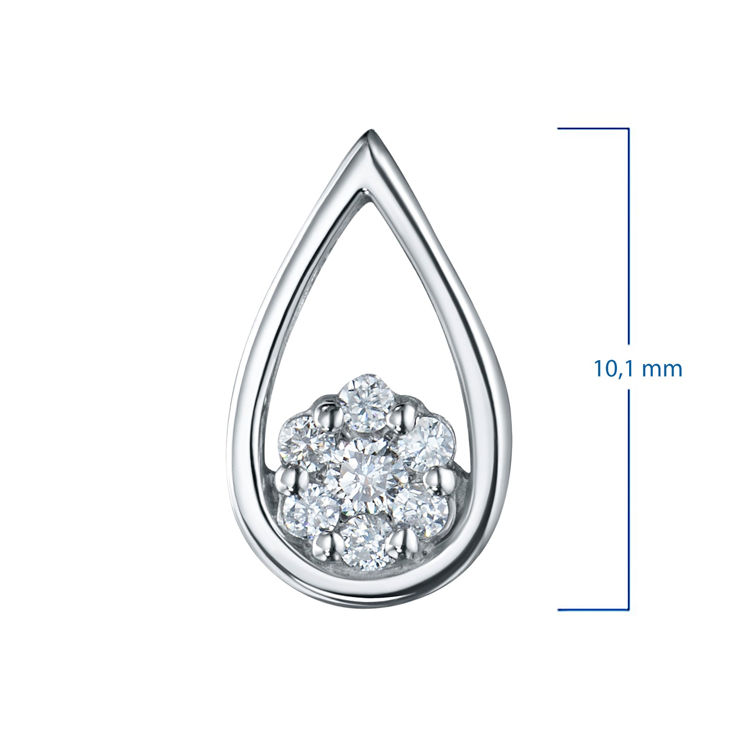 Sterling Silver Pendant with Lab-Created Diamonds 0.070 CT.TW
