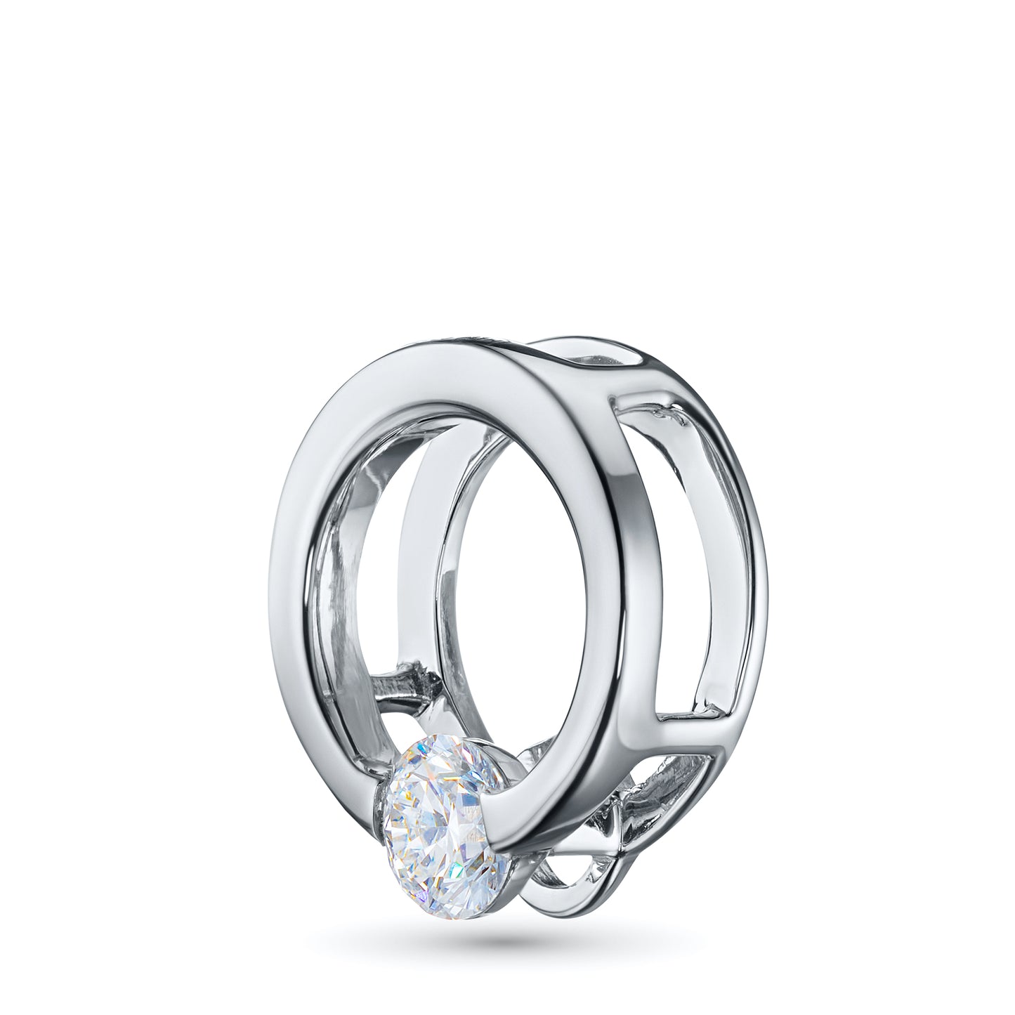 Sterling Silver Pendant with Lab-Created Diamonds 0.220 CT.TW