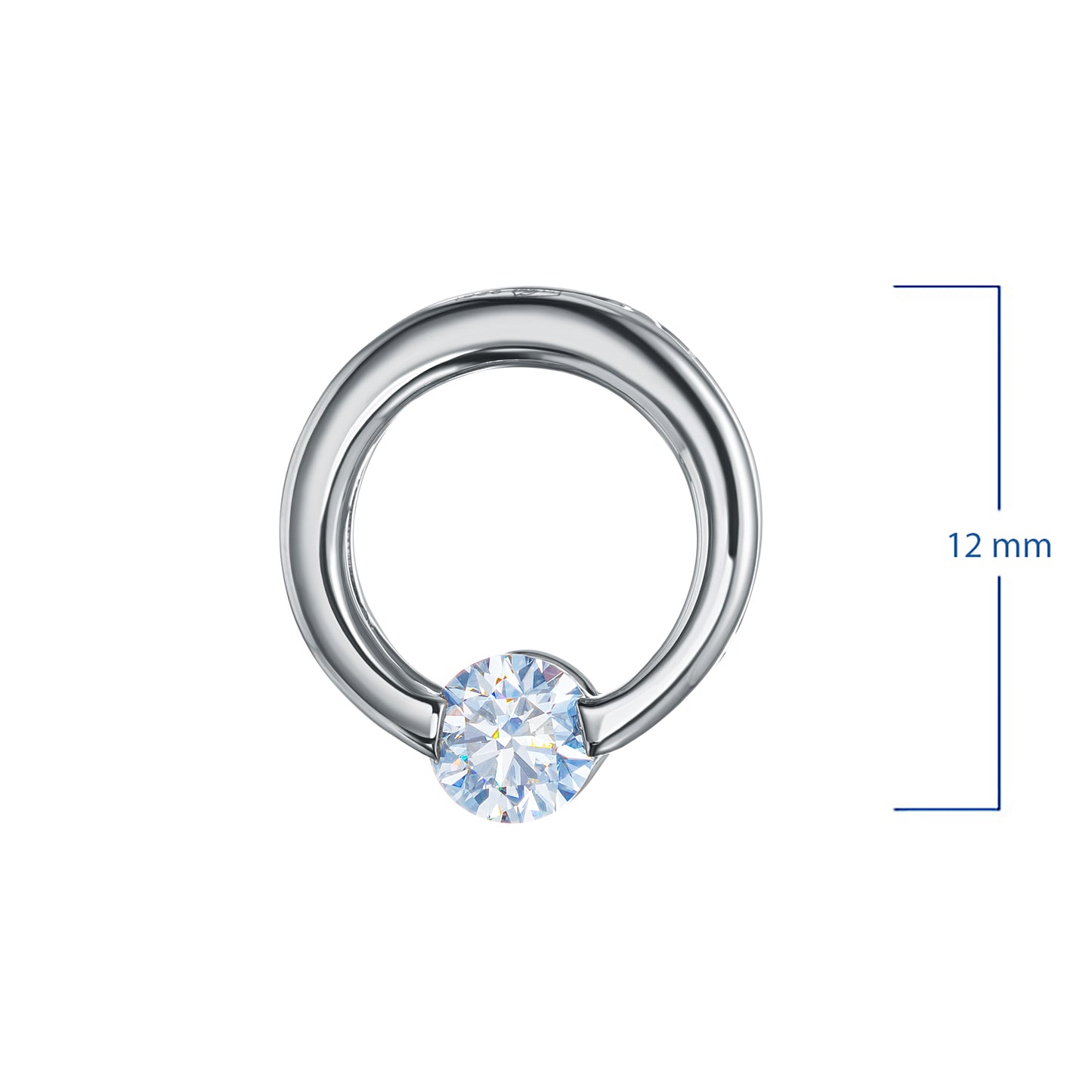 Sterling Silver Pendant with Lab-Created Diamonds 0.220 CT.TW