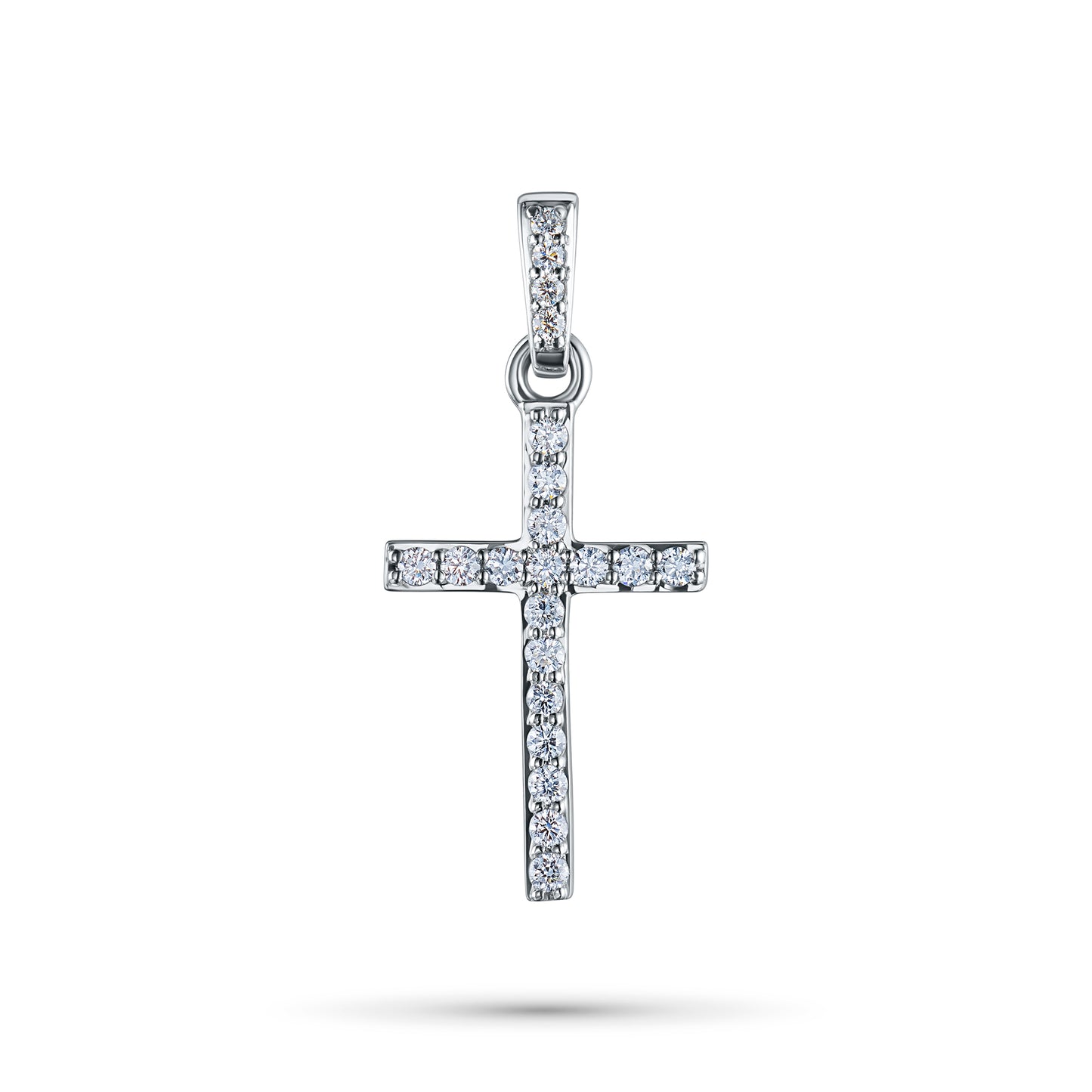 Sterling Silver Pendant with Lab-Created Diamonds 0.150 CT.TW