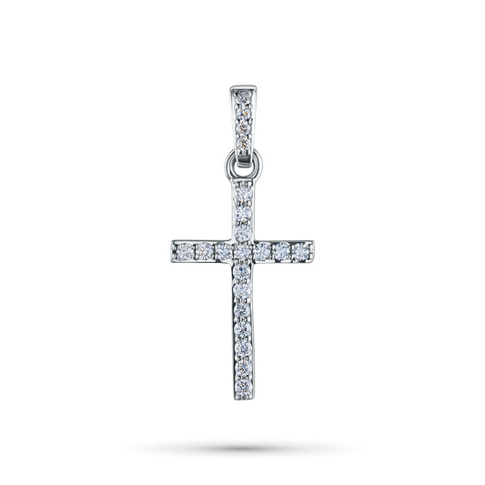 Sterling Silver Pendant with Lab-Created Diamonds 0.150 CT.TW