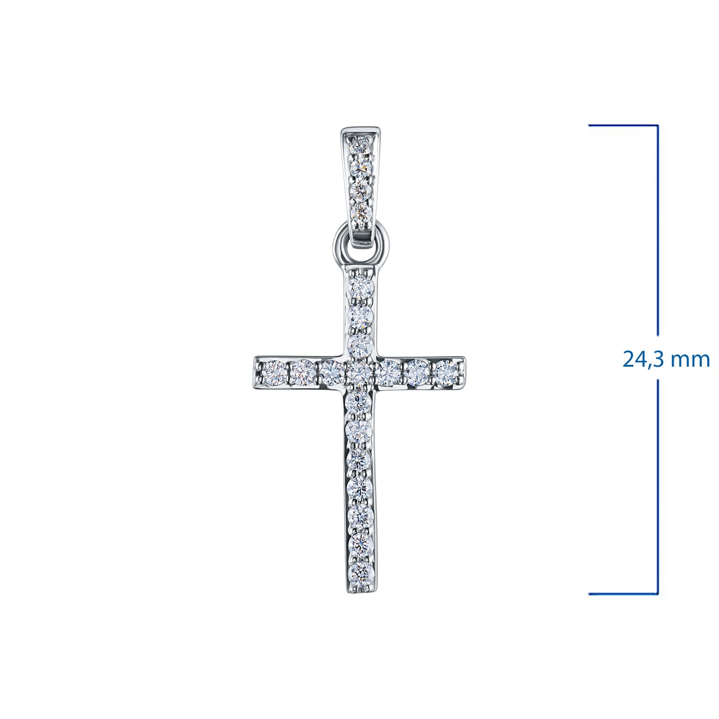 Sterling Silver Pendant with Lab-Created Diamonds 0.150 CT.TW