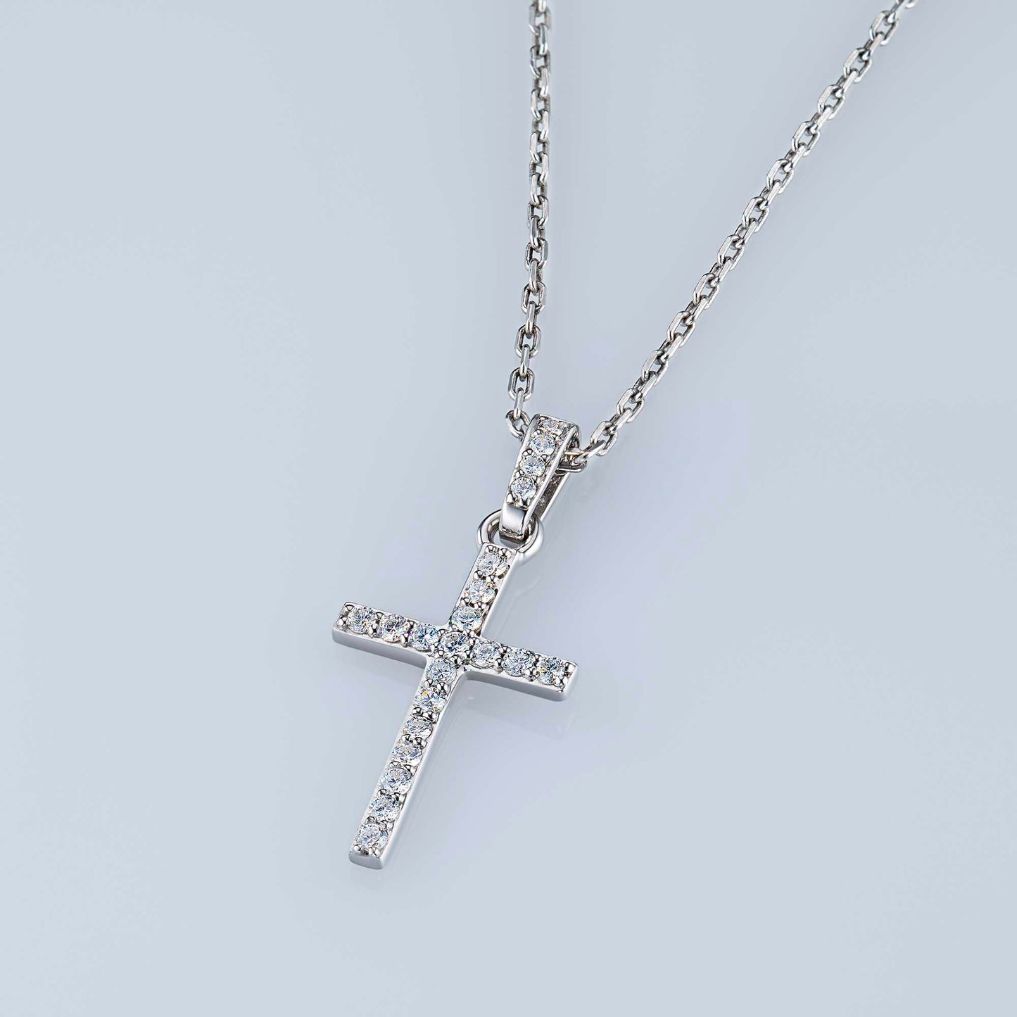 Sterling Silver Pendant with Lab-Created Diamonds 0.150 CT.TW