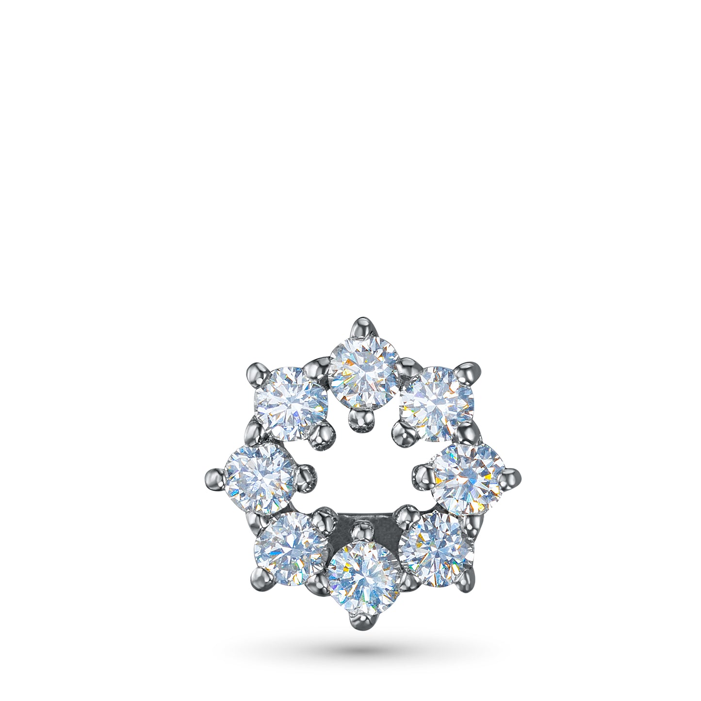 Sterling Silver Pendant with Lab-Created Diamonds 0.160 CT.TW