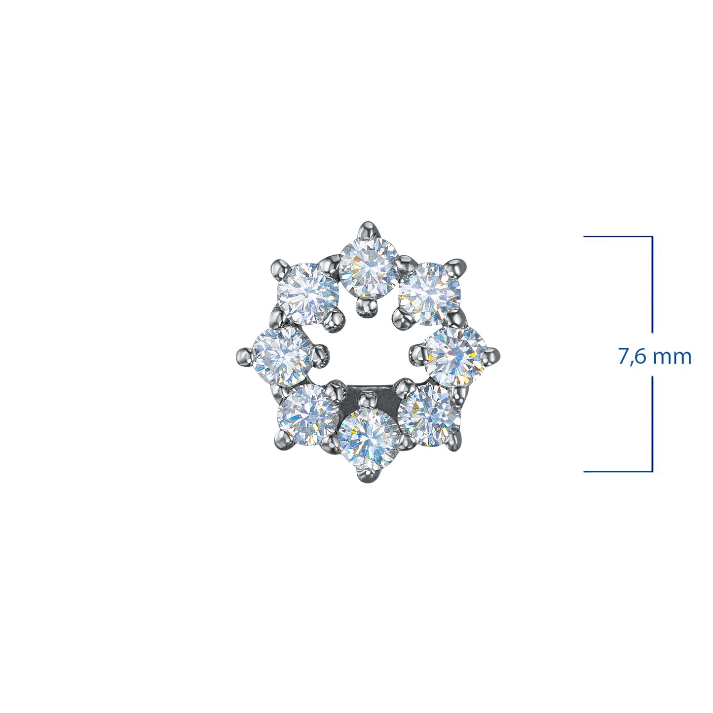 Sterling Silver Pendant with Lab-Created Diamonds 0.160 CT.TW