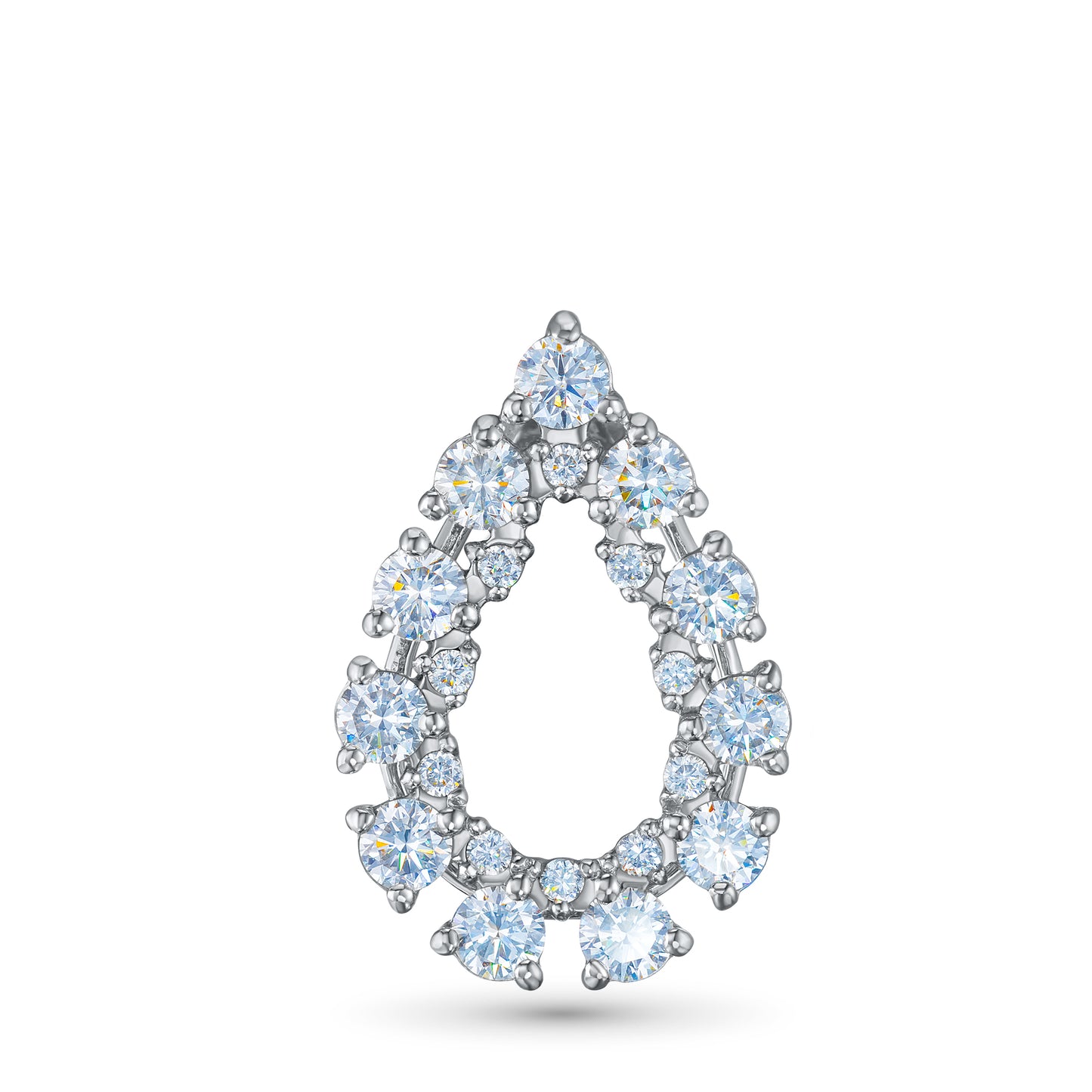 Sterling Silver Pendant with Lab-Created Diamonds 0.950 CT.TW