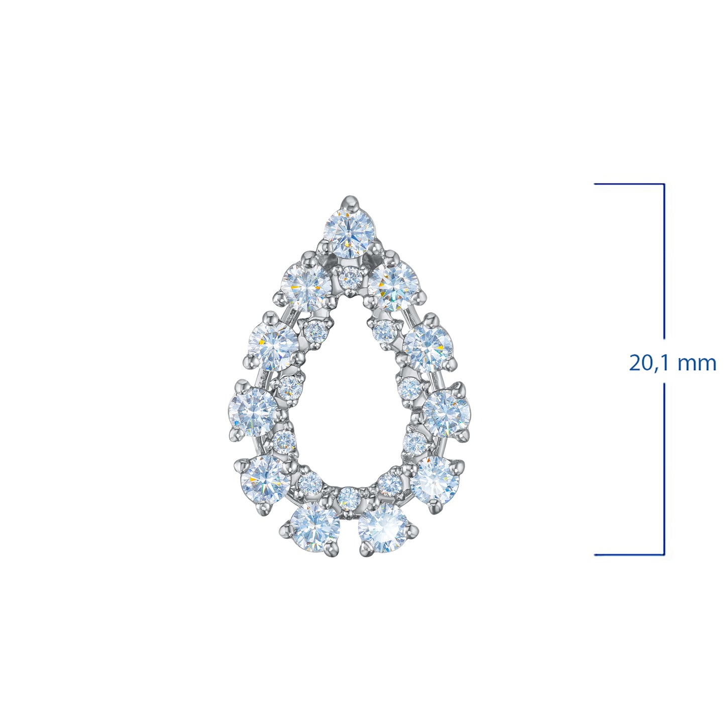 Sterling Silver Pendant with Lab-Created Diamonds 0.950 CT.TW