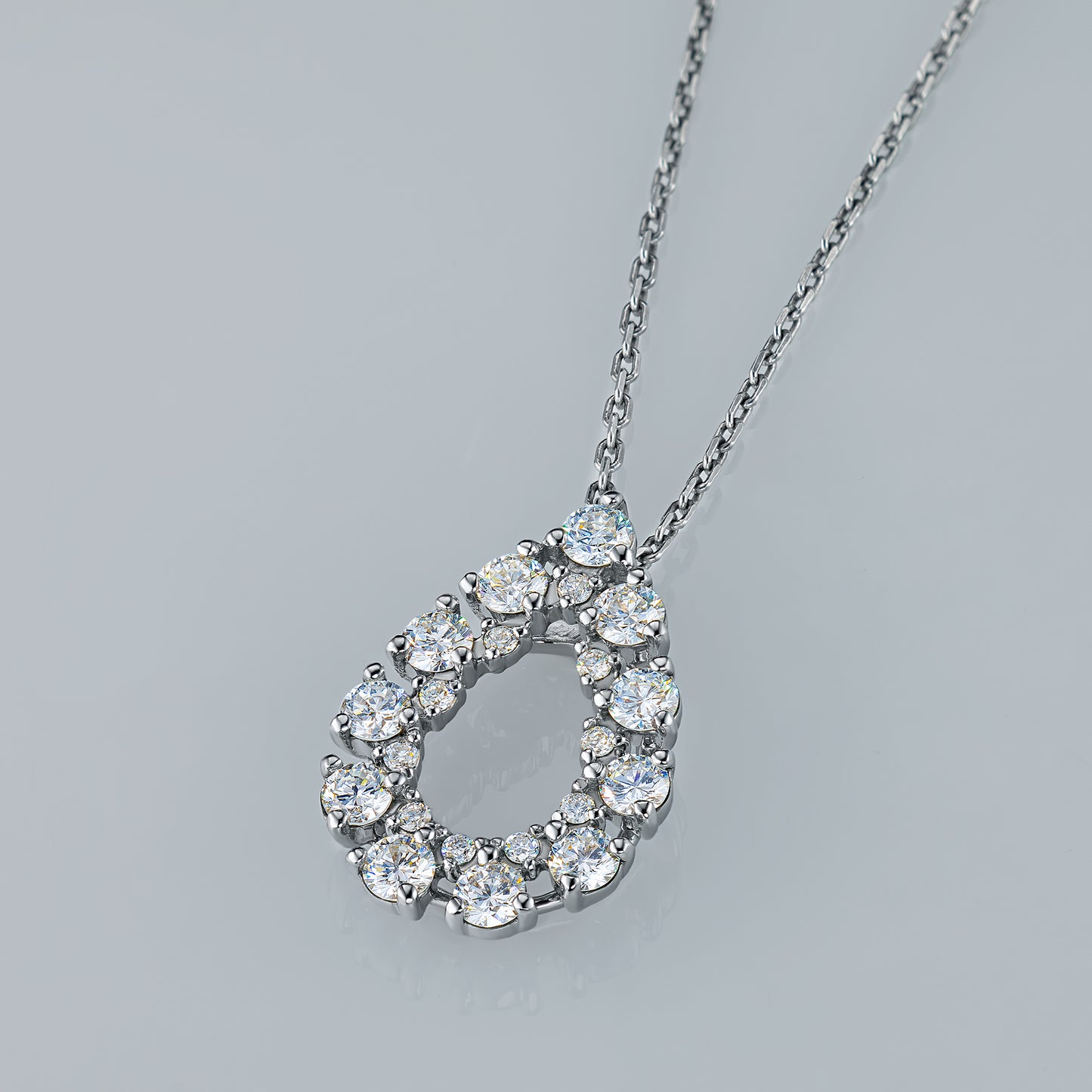 Sterling Silver Pendant with Lab-Created Diamonds 0.950 CT.TW