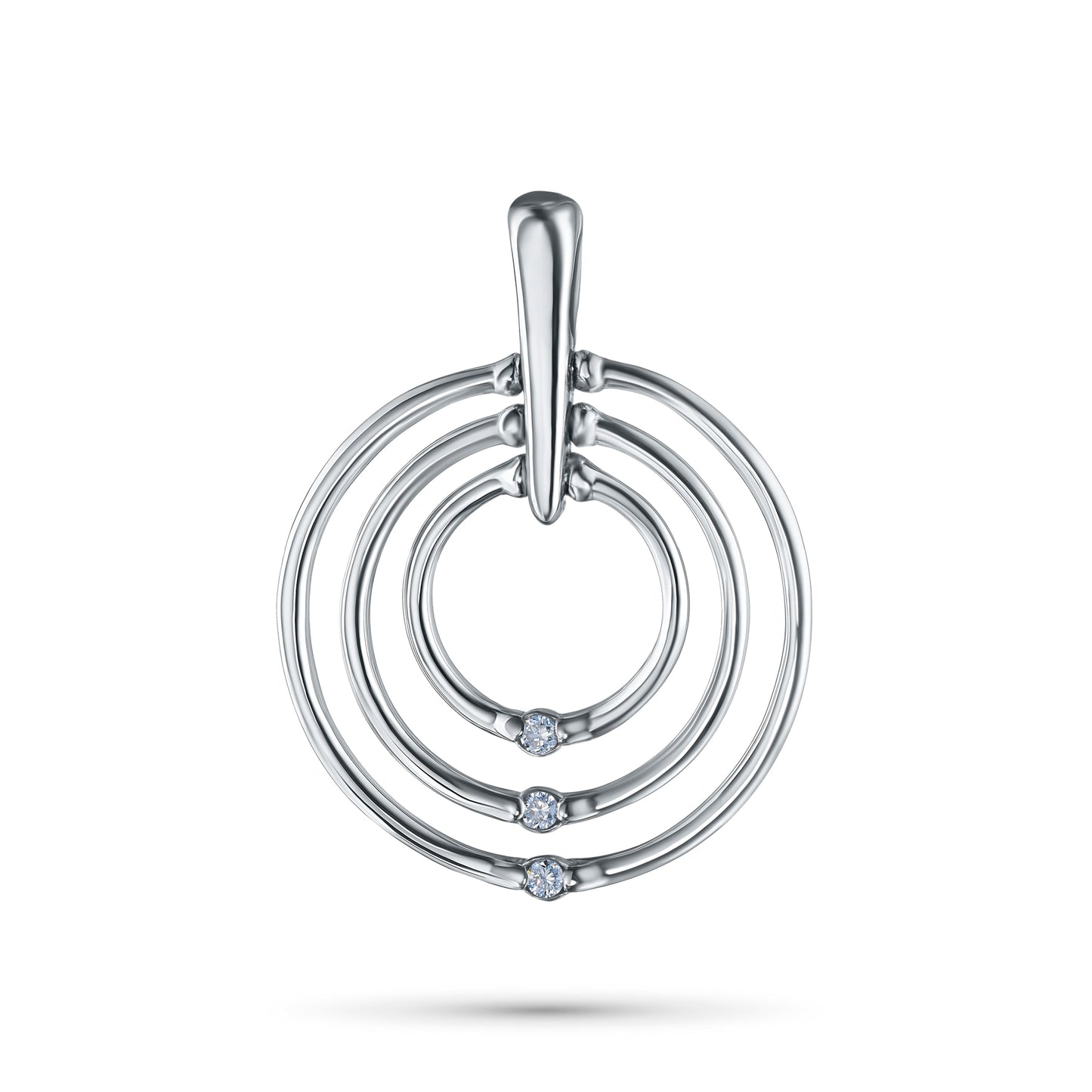 Sterling Silver Pendant with Lab-Created Diamonds 0.020 CT.TW