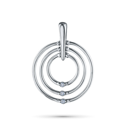 Sterling Silver Pendant with Lab-Created Diamonds 0.020 CT.TW