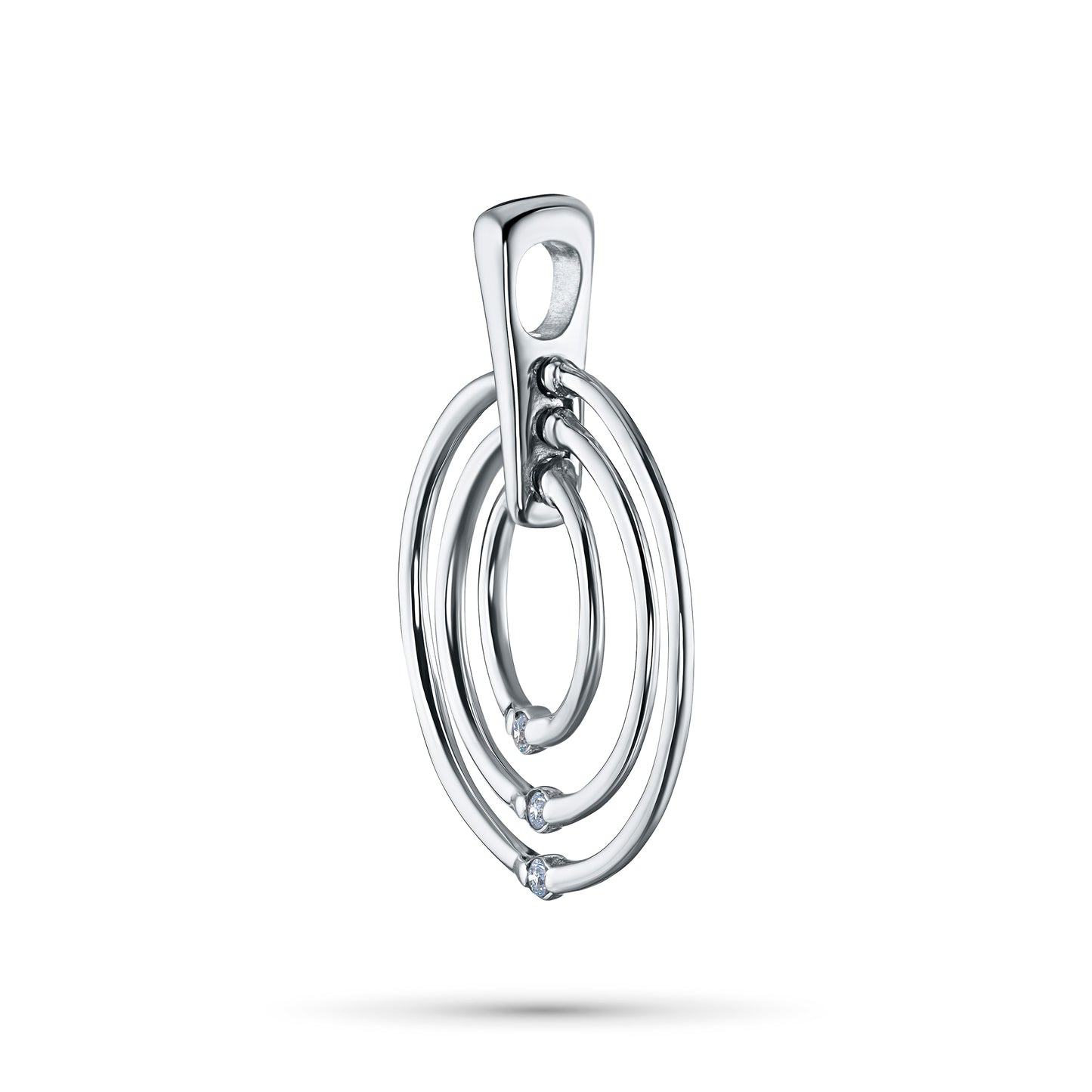 Sterling Silver Pendant with Lab-Created Diamonds 0.020 CT.TW