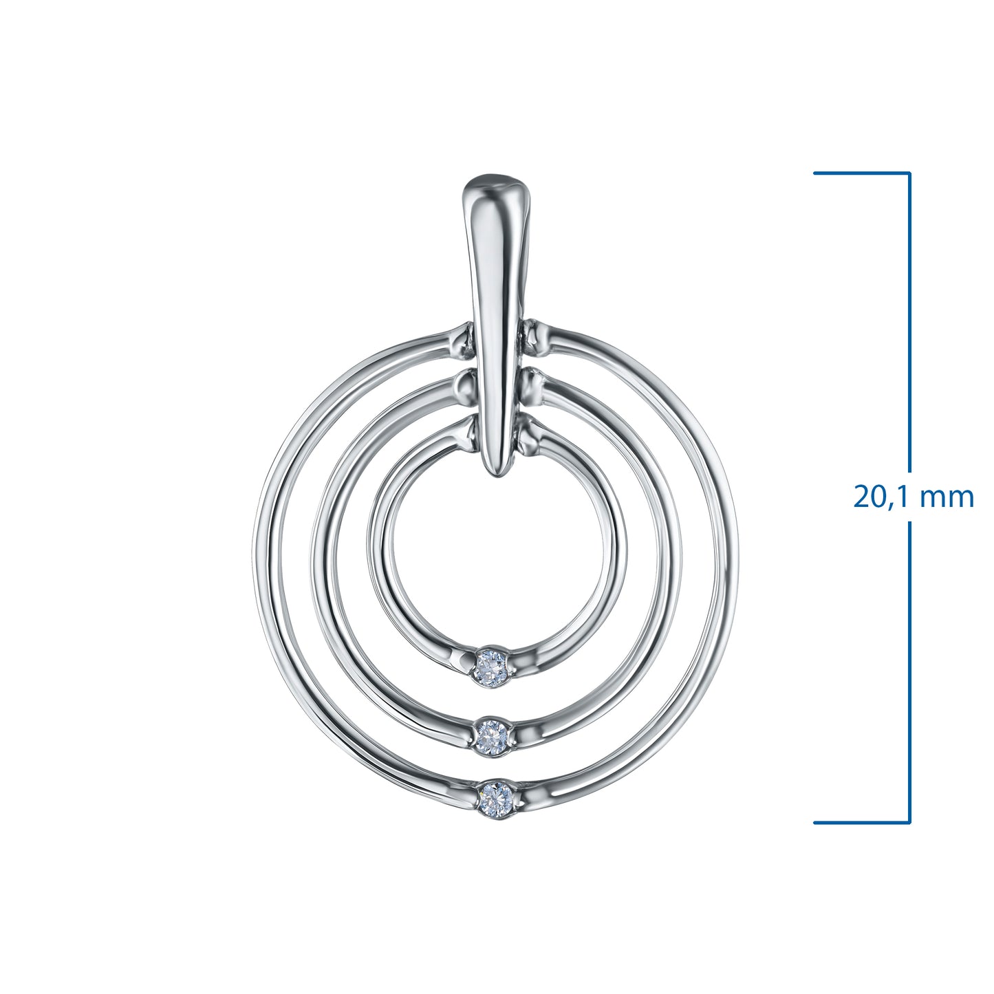 Sterling Silver Pendant with Lab-Created Diamonds 0.020 CT.TW