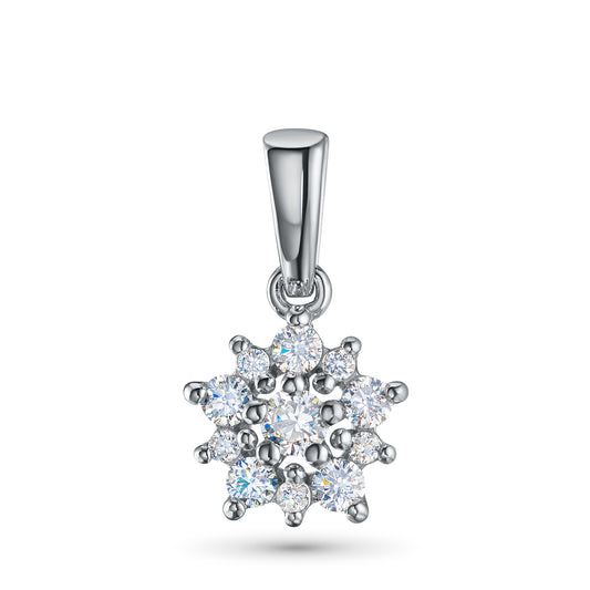Sterling Silver Pendant with Lab-Created Diamonds 0.220 CT.TW