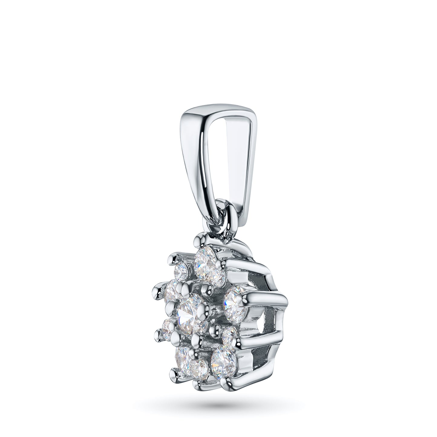 Sterling Silver Pendant with Lab-Created Diamonds 0.220 CT.TW