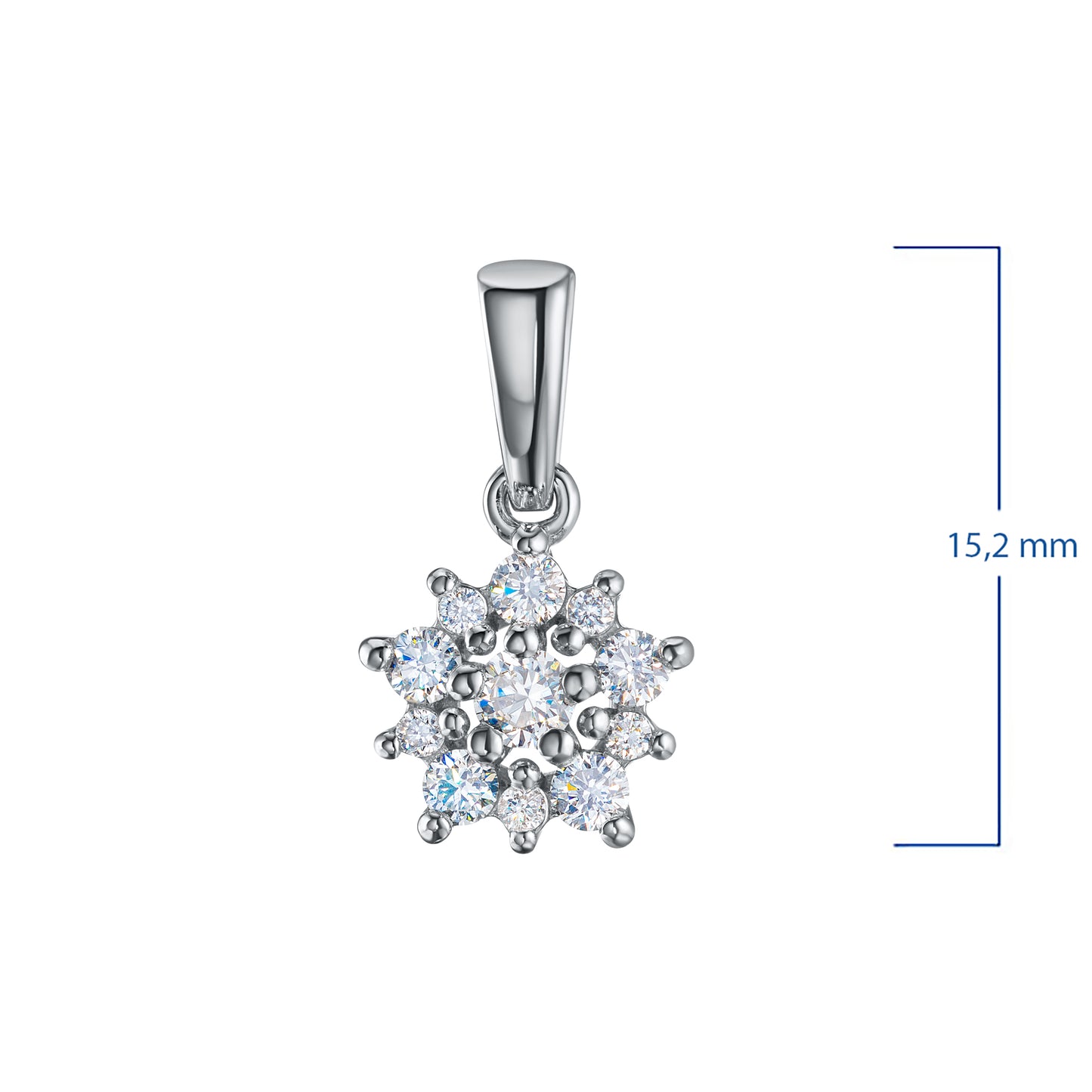 Sterling Silver Pendant with Lab-Created Diamonds 0.220 CT.TW