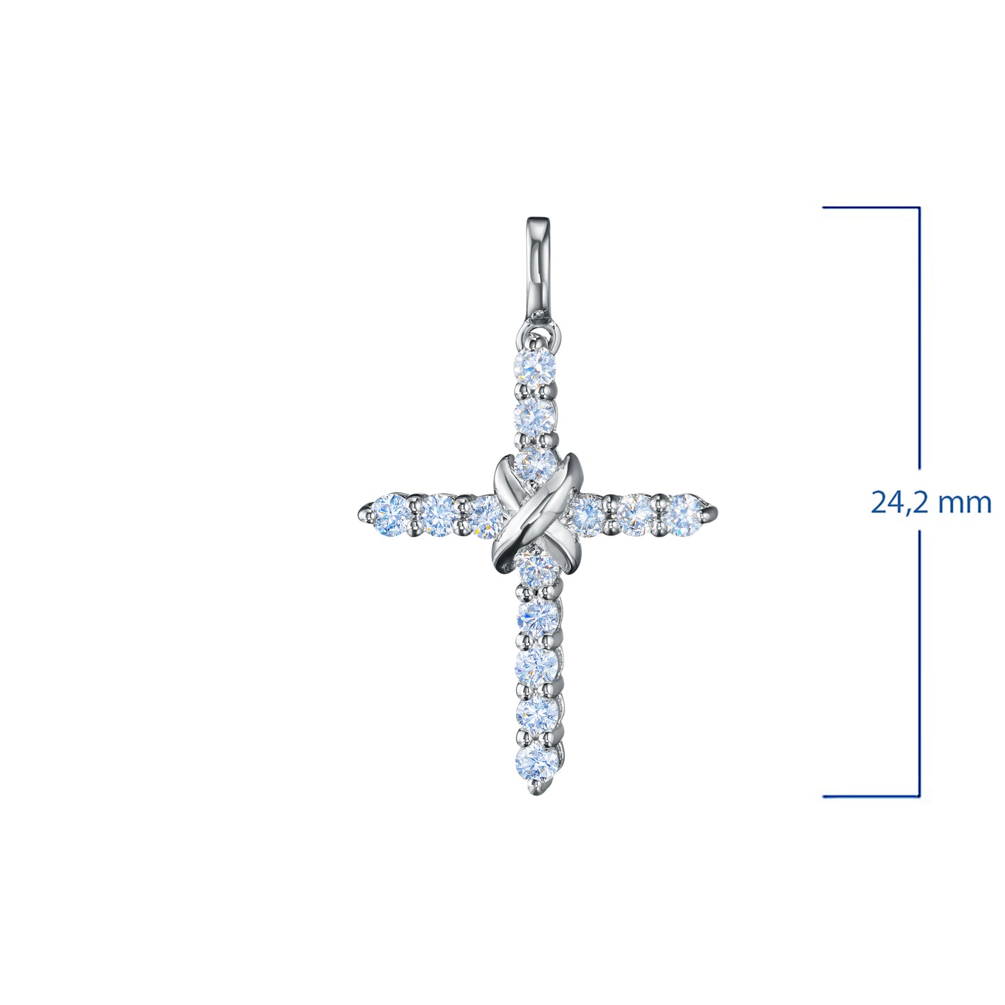 Sterling Silver Pendant with Lab-Created Diamonds 0.270 CT.TW