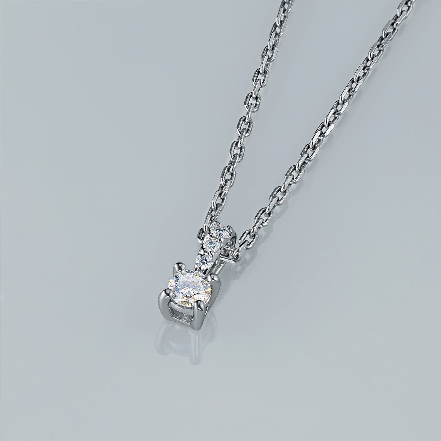 Sterling Silver Pendant with Lab-Created Diamonds 0.190 CT.TW