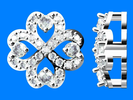 Sterling Silver Pendant with Lab-Created Diamonds 0.330 CT.TW