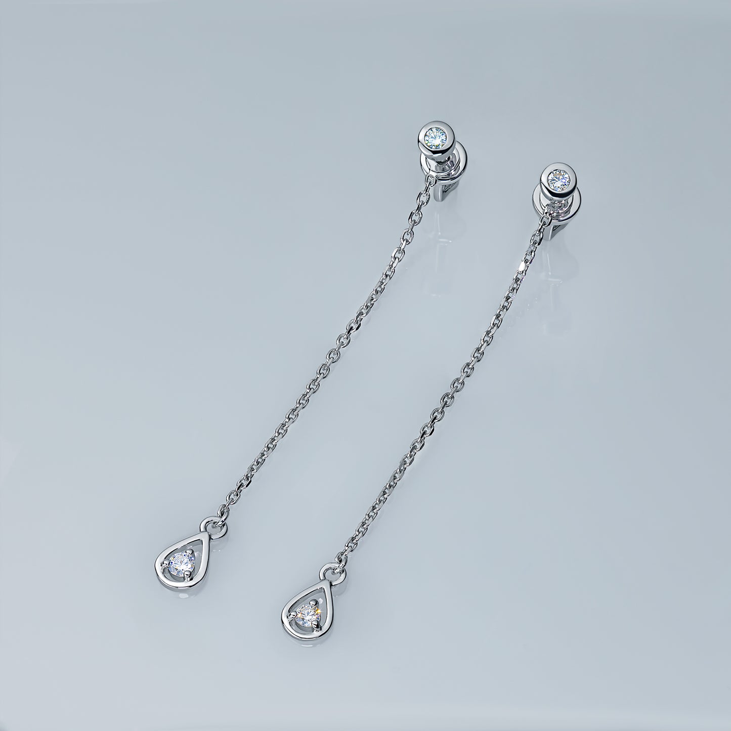 Sterling Silver Earring Studs with Lab-Created Diamonds 0.310 CT.TW