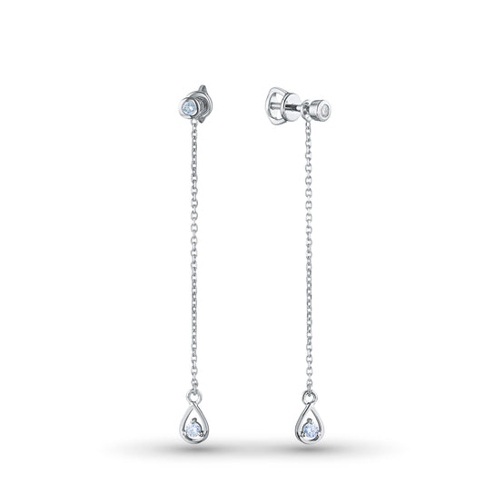 Sterling Silver Earring Studs with Lab-Created Diamonds 0.310 CT.TW