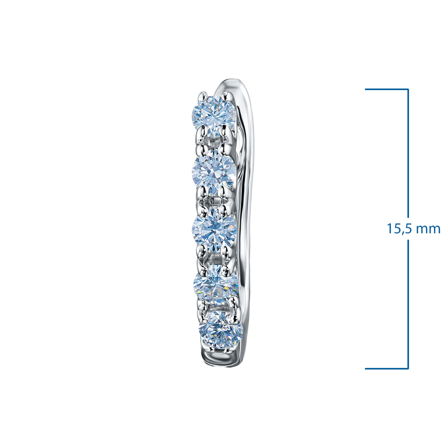 Sterling Silver Earrings with Lab-Created Diamonds 0.450 CT.TW