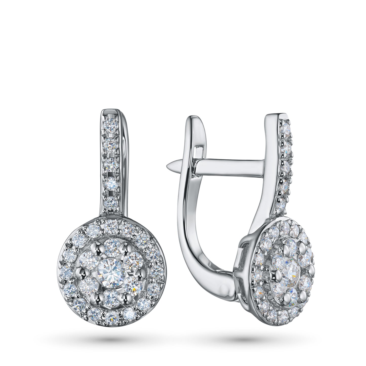 Sterling Silver Earrings with Lab-Created Diamonds 0.350 CT.TW