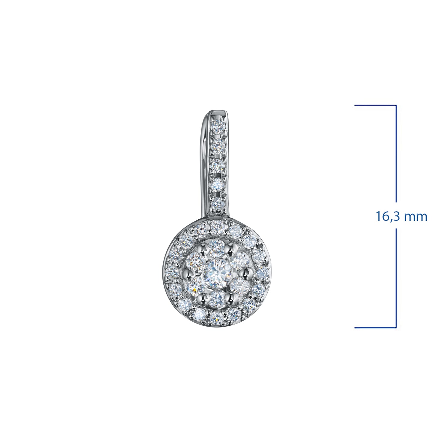 Sterling Silver Earrings with Lab-Created Diamonds 0.350 CT.TW