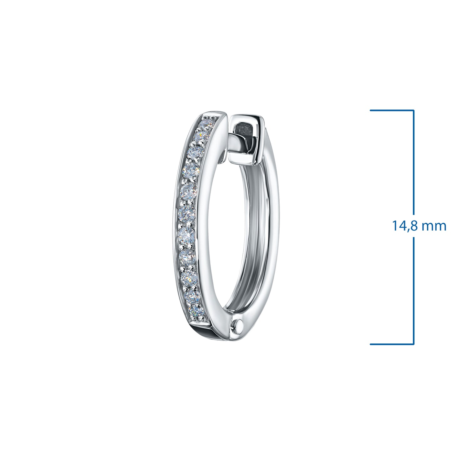 Sterling Silver Earrings with Lab-Created Diamonds 0.130 CT.TW