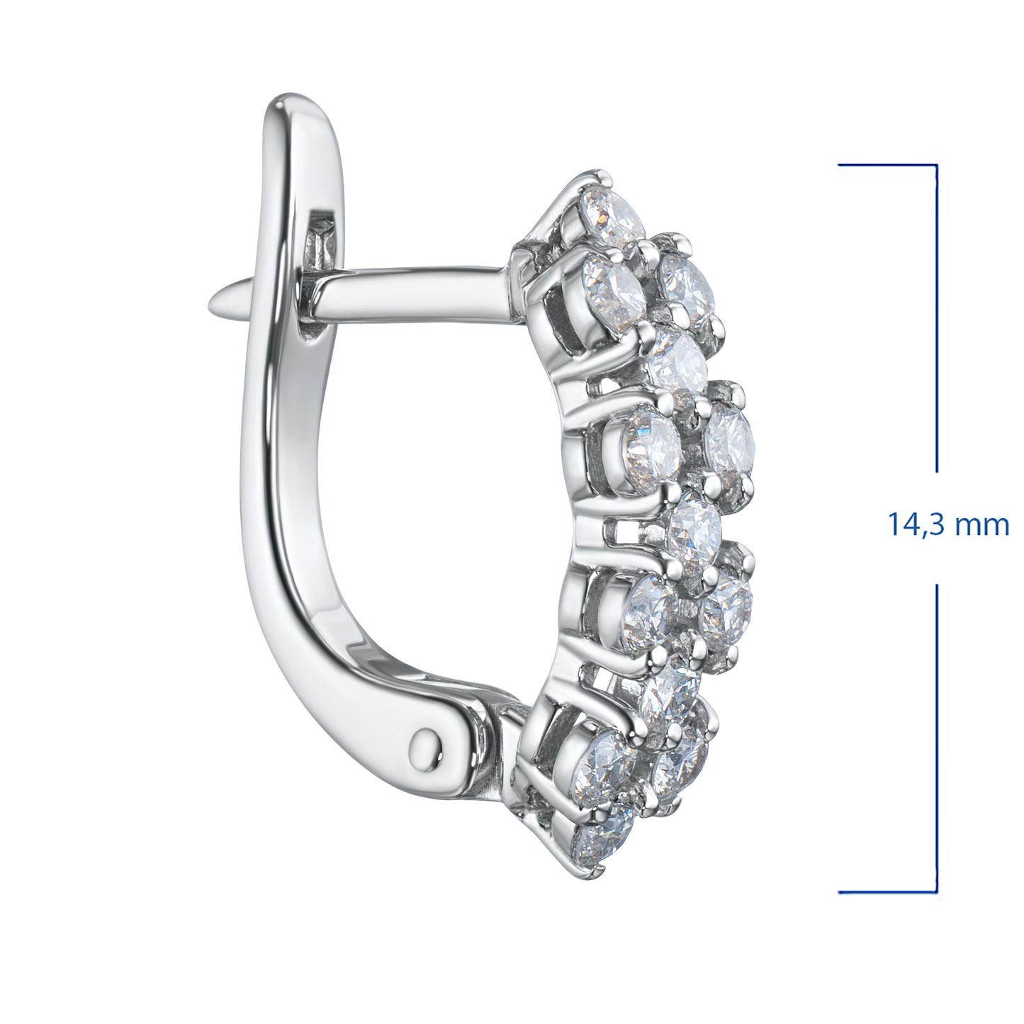 Sterling Silver Earrings with Lab-Created Diamonds 0.510 CT.TW