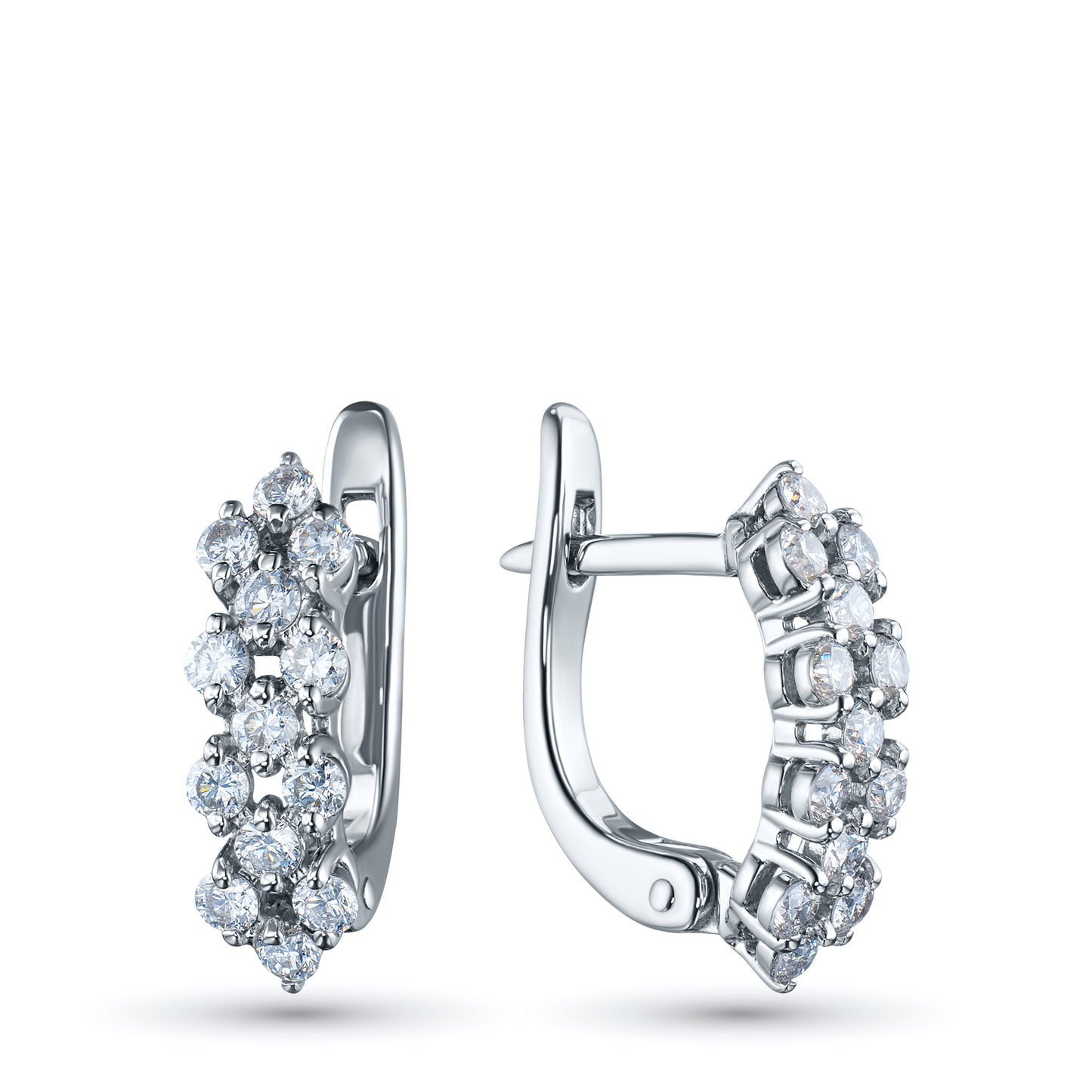 Sterling Silver Earrings with Lab-Created Diamonds 0.510 CT.TW