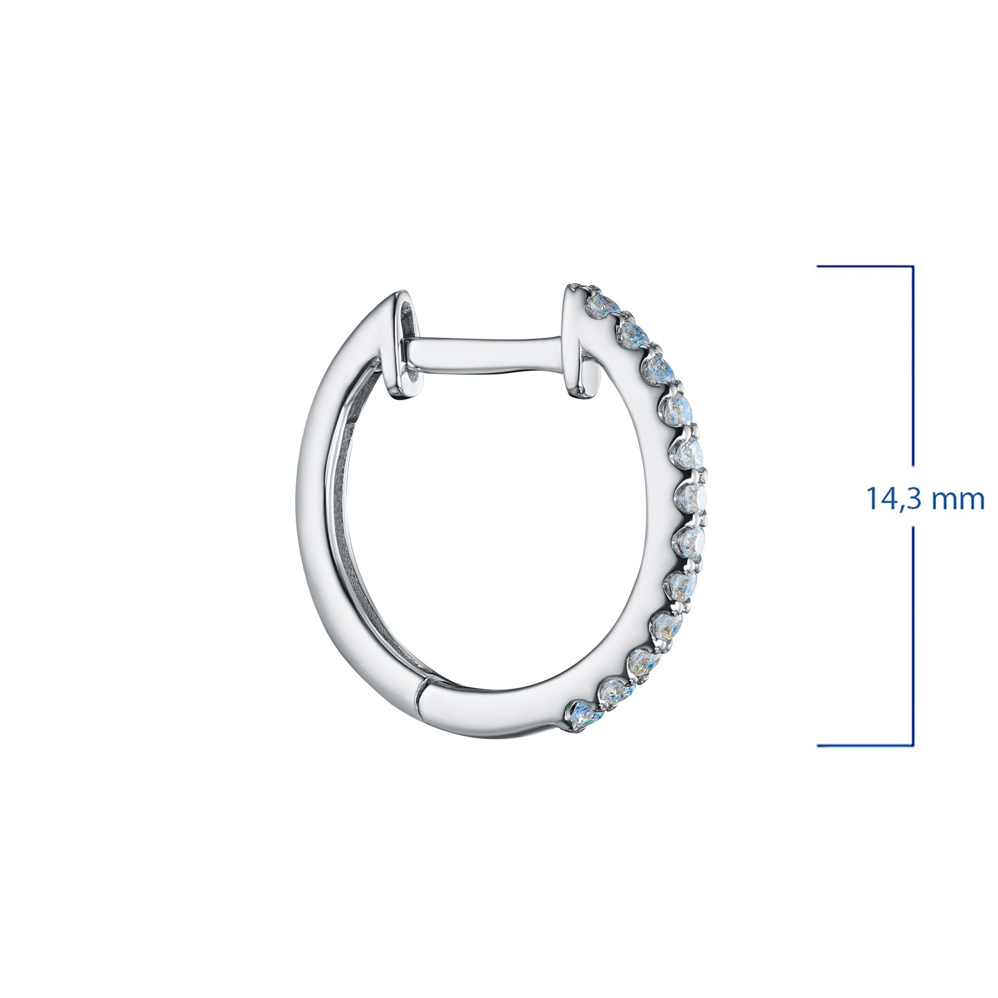 Sterling Silver Earrings with Lab-Created Diamonds 0.140 CT.TW