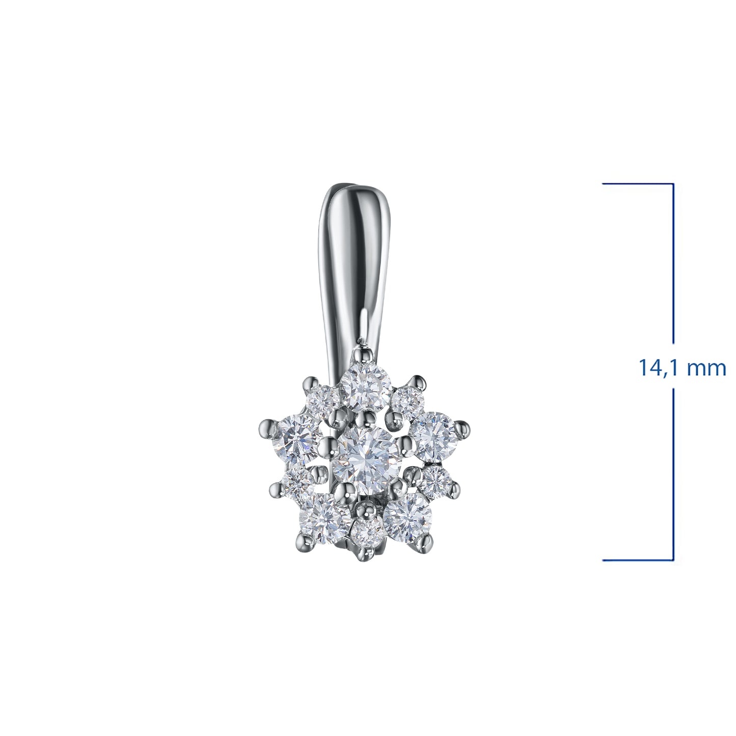 Sterling Silver Earrings with Lab-Created Diamonds 0.520 CT.TW
