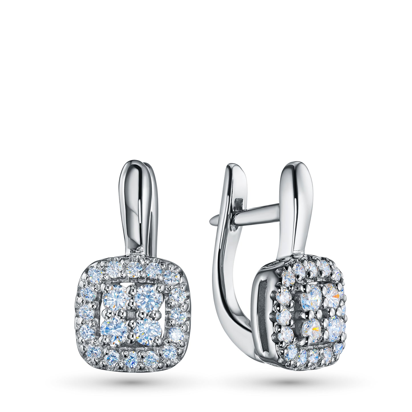 Sterling Silver Earrings with Lab-Created Diamonds 8.520 CT.TW