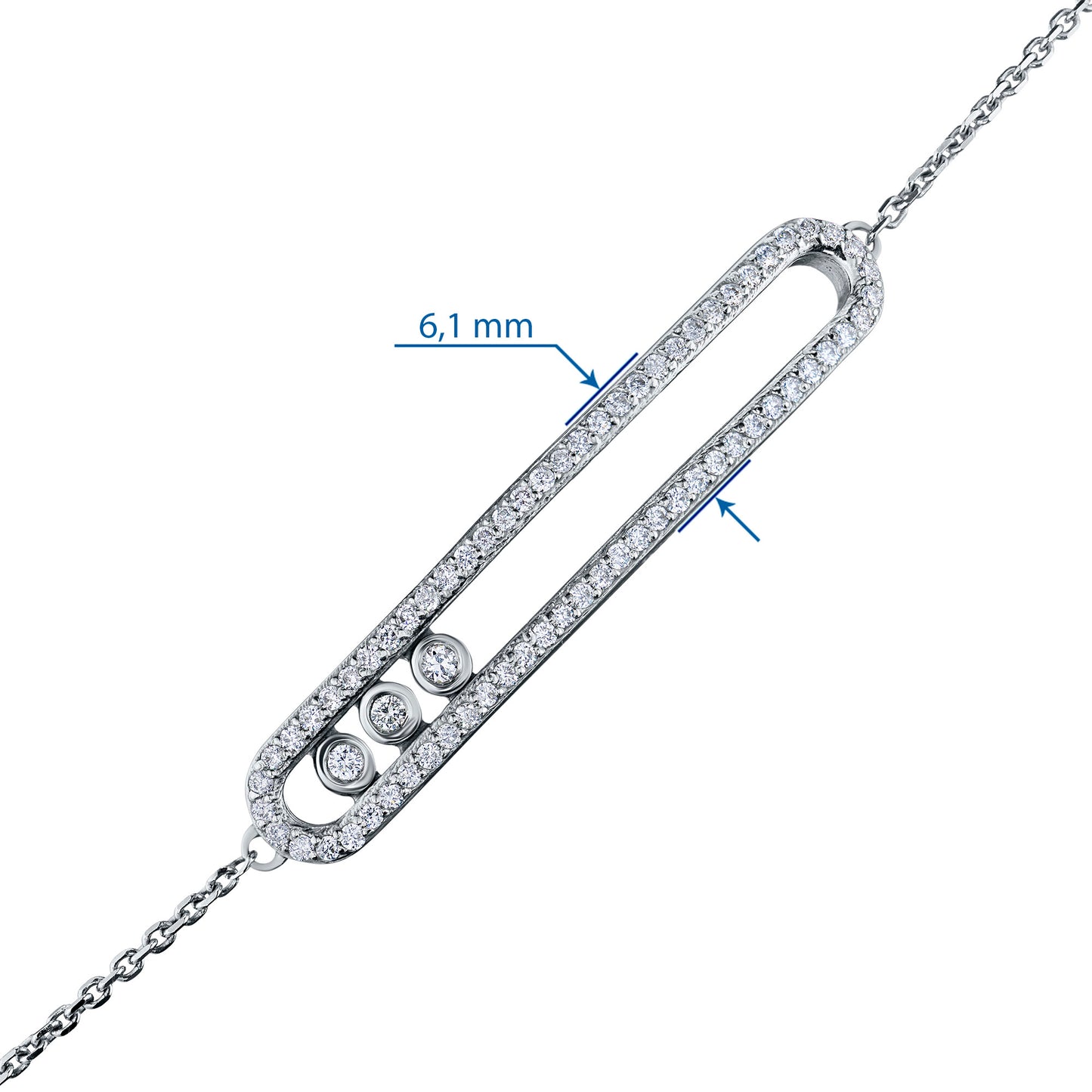 14K White Gold Bracelet with Lab-Created Diamonds 0.450 CT.TW