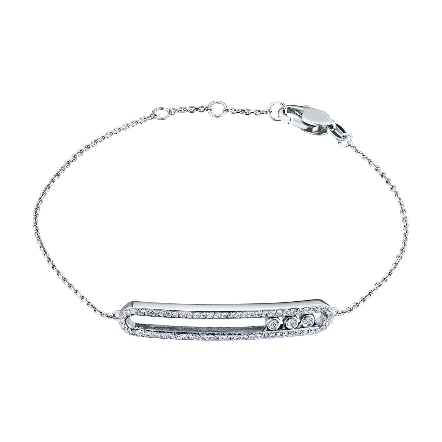 14K White Gold Bracelet with Lab-Created Diamonds 0.450 CT.TW