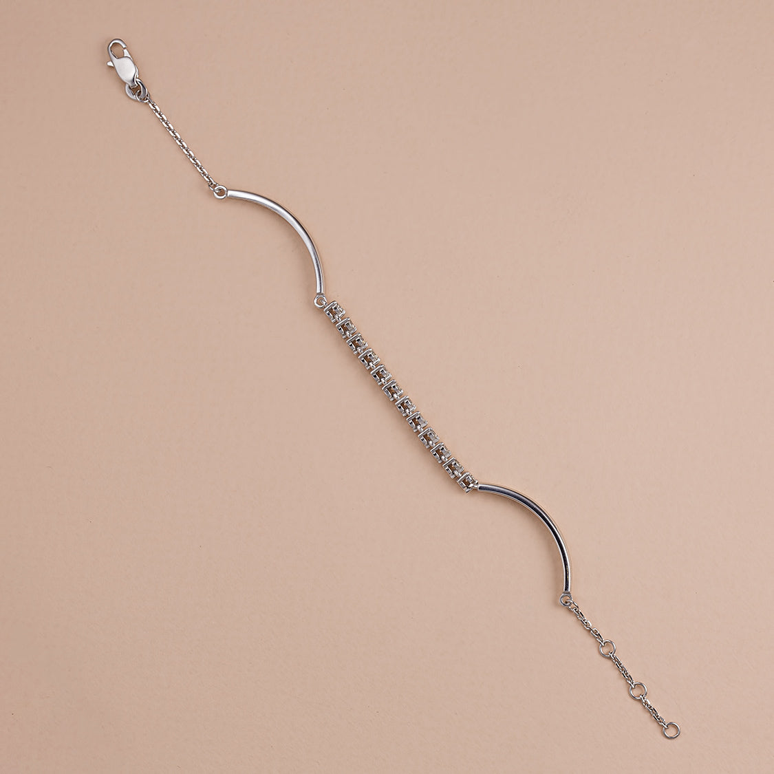 14K White Gold Bracelet with Lab-Created Diamonds 1.010 CT.TW