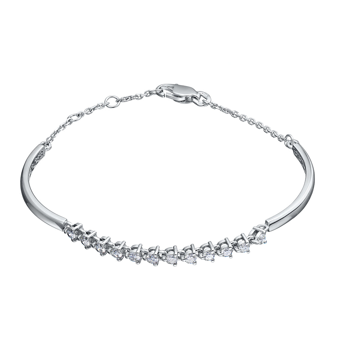 14K White Gold Bracelet with Lab-Created Diamonds 1.010 CT.TW