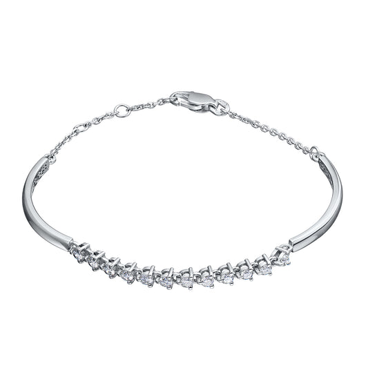 14K White Gold Bracelet with Lab-Created Diamonds 1.010 CT.TW