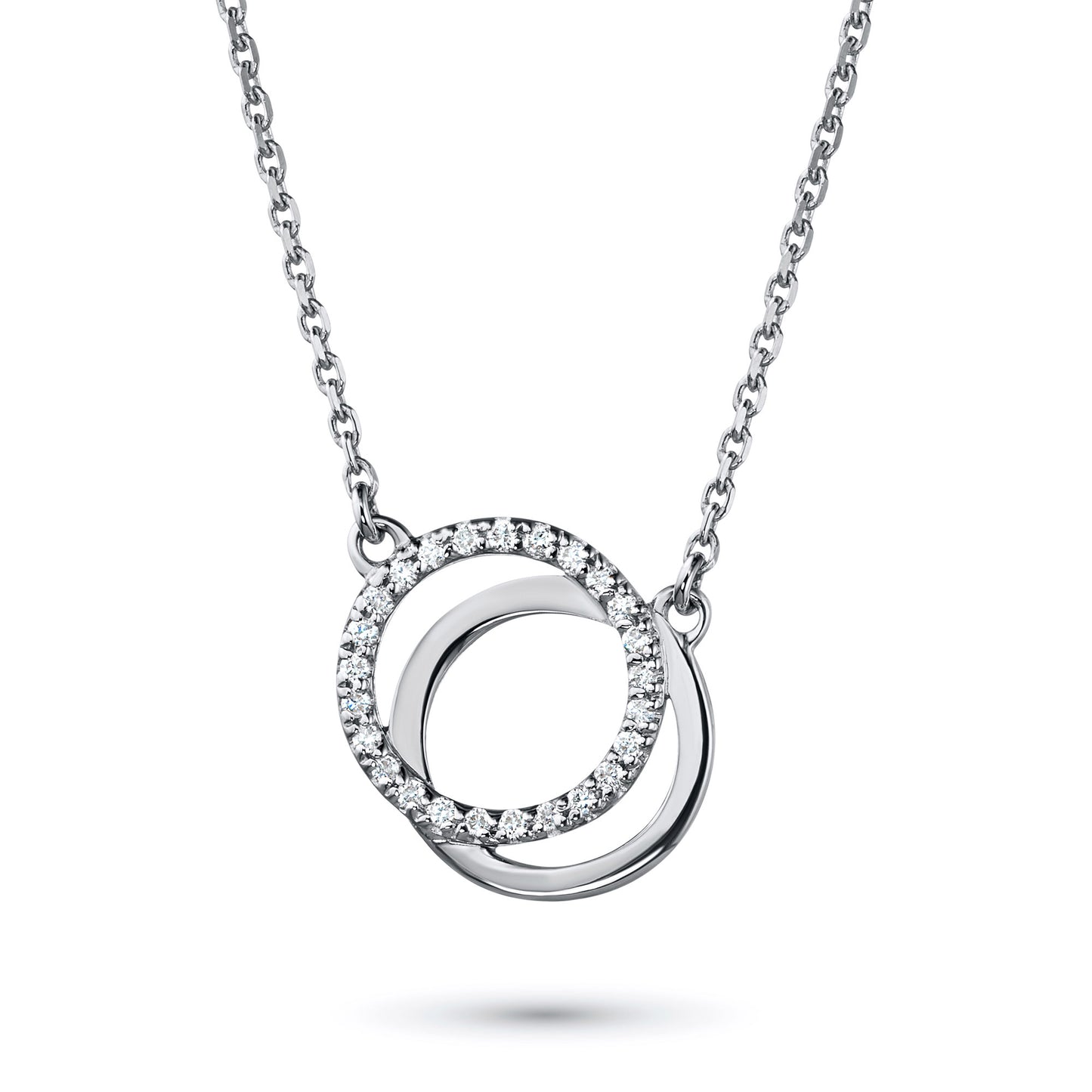 Sterling Silver Necklace with Lab-Created Diamonds 0.150 CT.TW