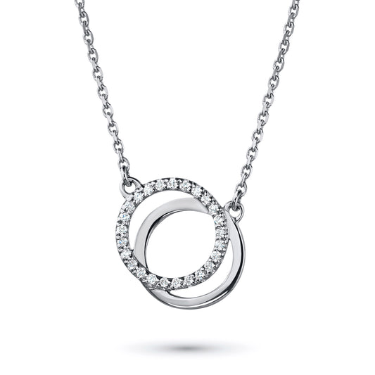 Sterling Silver Necklace with Lab-Created Diamonds 0.150 CT.TW