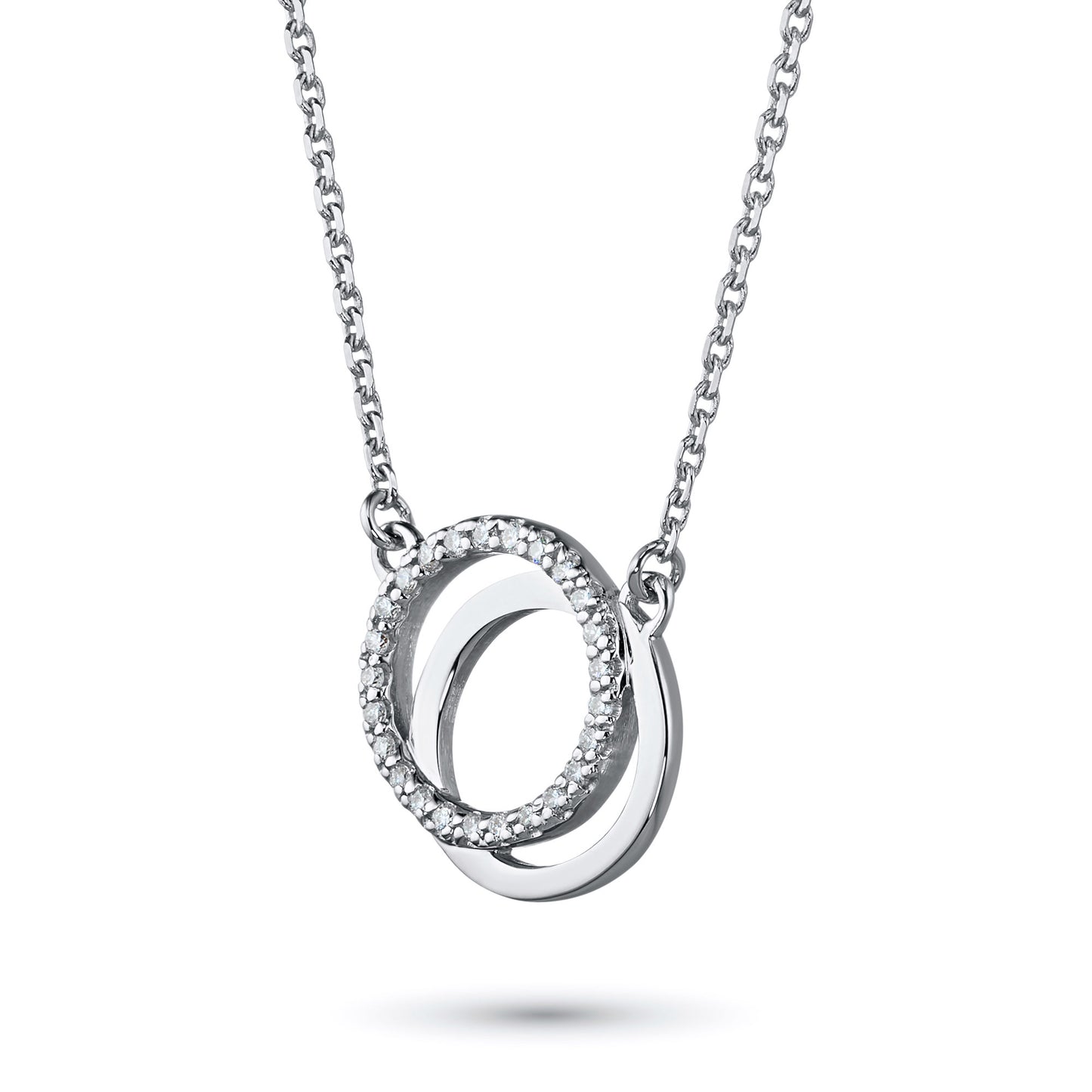 Sterling Silver Necklace with Lab-Created Diamonds 0.150 CT.TW